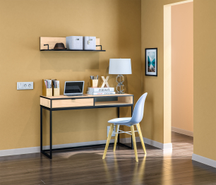 Лофт кабинет (стол+полка) Дуб Минерва