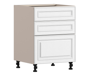 Регина РСЯ-360 Шкаф-Стол с ящиками Песочный/МДФ Классика белый