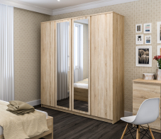 Шкафы распашные, Веста СБ-3082 Шкаф 4х дверный с зеркалами