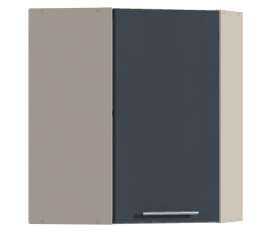 Регина РПУ-60 Полка угловая Песочный/МДФ Графит глянец