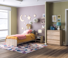 Спальные гарнитуры, Кито Дуб сонома Комплект (тумба+кровать800+комод)