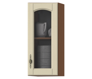 Регина РПТУ-30/2  полка торцевая с витриной правая