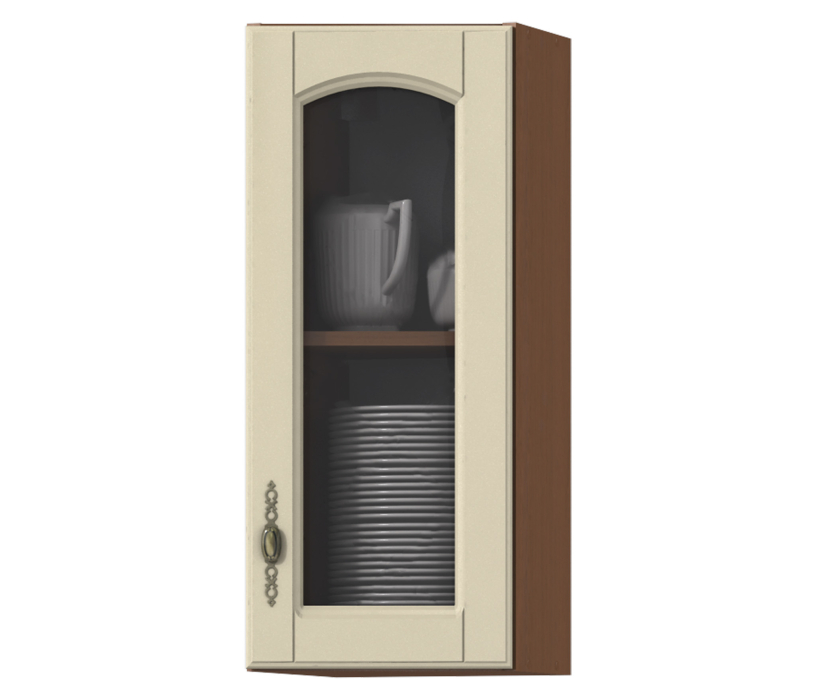 По категориям, Регина РПТУ-30/2  полка торцевая с витриной правая