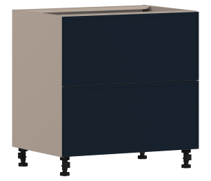 Регина РСЯ-80-3 Шкаф-стол с ящиками Песочный/МДФ Квадро Синий