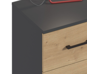 Тренд СБ-3459 Тумба Диамант серый/ЛДСП Лофт Дуб дикий