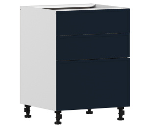 Регина РСЯ-360 Шкаф-стол с ящиками Белый/МДФ Квадро Синий