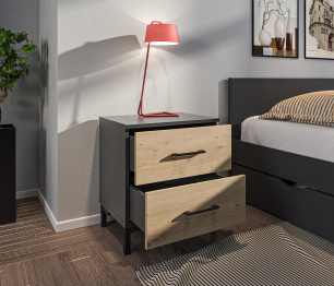 Тренд СБ-3459 Тумба Диамант серый/ЛДСП Лофт Дуб дикий